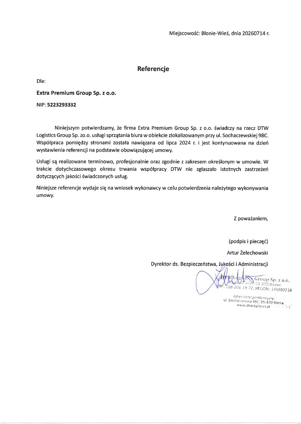 Extra Cleaning - referencje