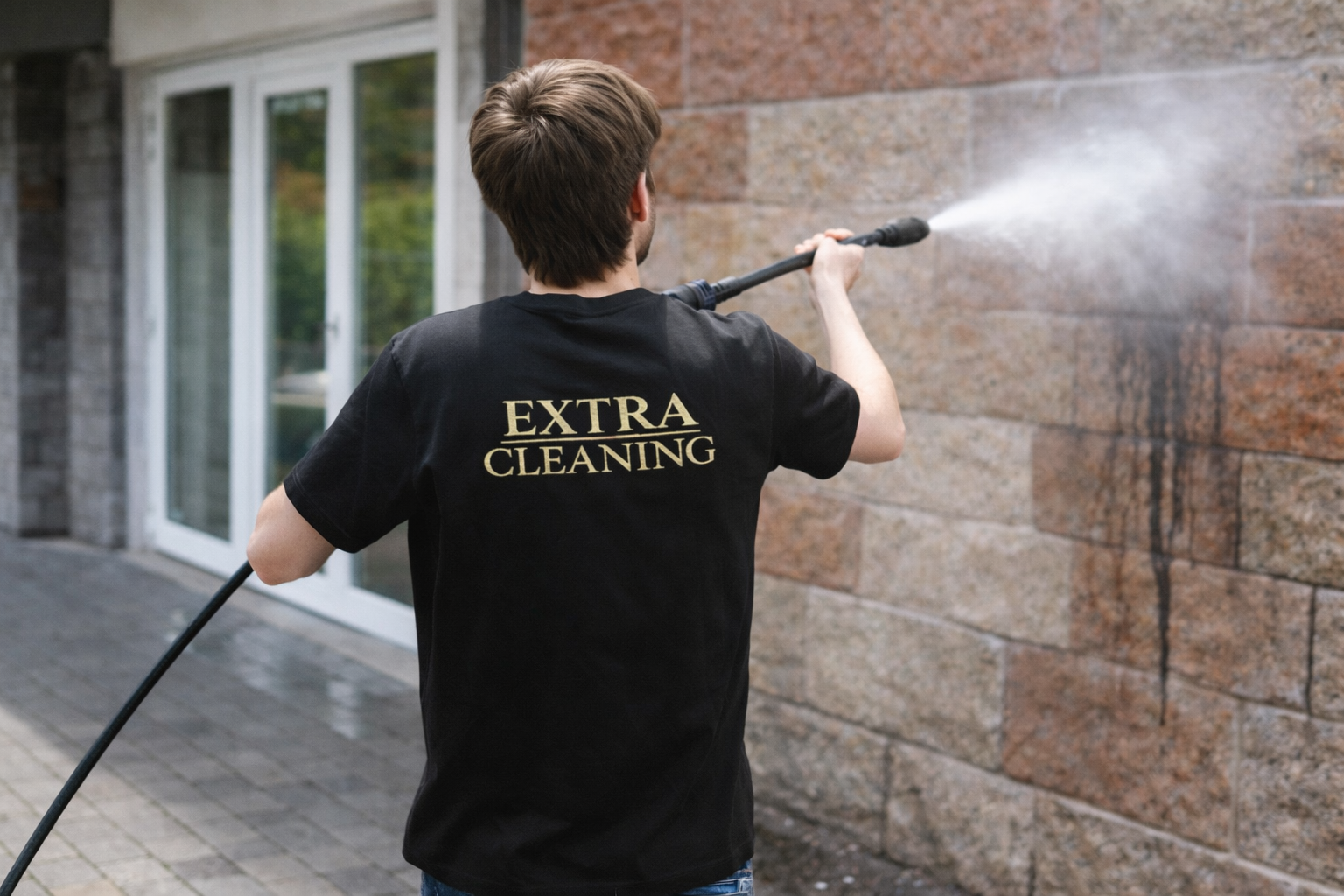 Mycie kostki brukowej i elewacji